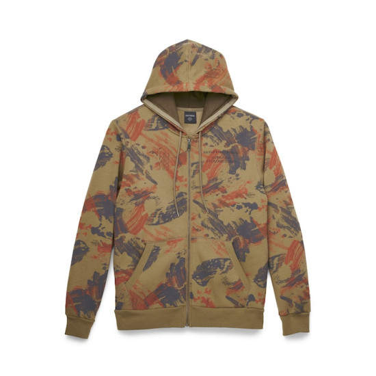 Men's Oil Camo Zip-Up Hoodie