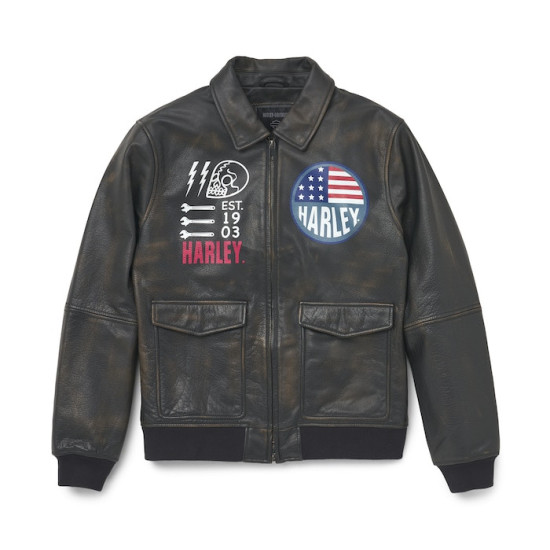 Men's Archer Bomber Leather...