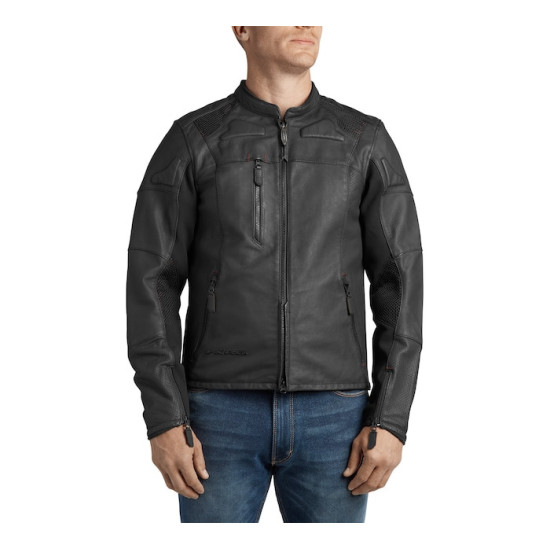 JACKET-PERFORATED,PPE,LTHR,BLK