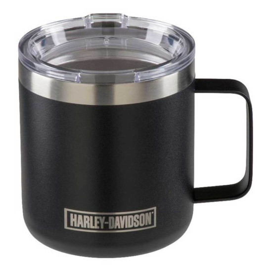 H-D STAINLESS STEEL MUG W/LID