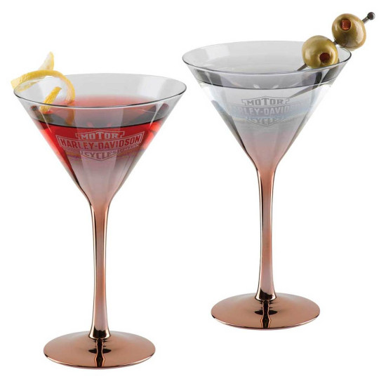 Copper Ombre Martini Glass Set