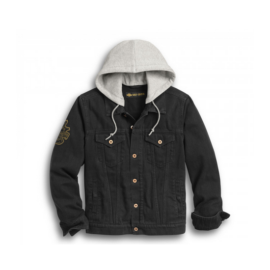 Men's Skull Flag Denim Jacket