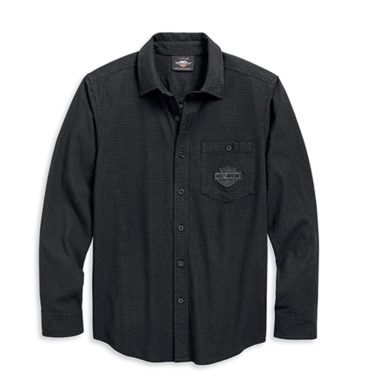 Men's Textured Long Sleeve...