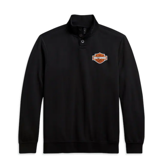 Men's Button Mockneck...