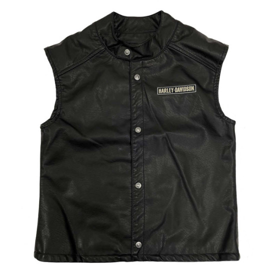 Boy leather vest