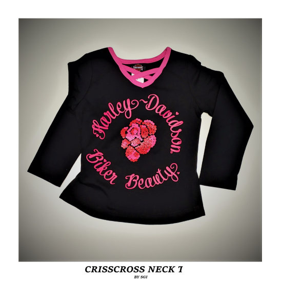 Girl v neck longsleeve top