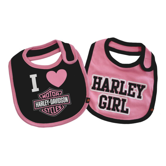 baby girl 2 pack feeding bibs