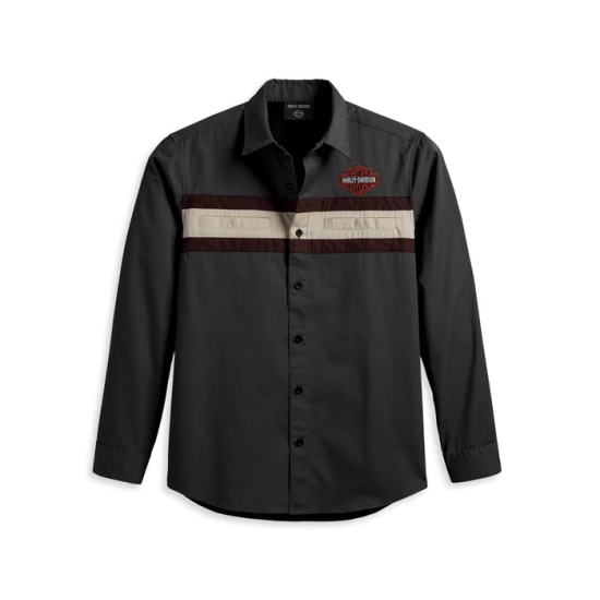 SHIRT-WOVEN.DARK GREY...