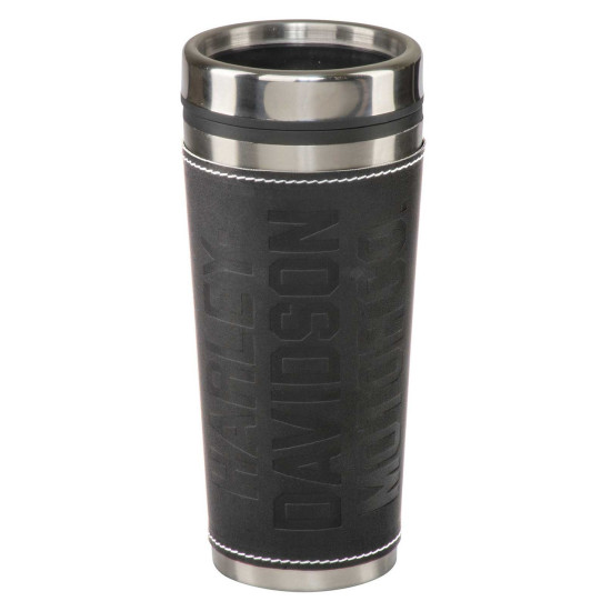 W22-Leather Wrappet Travel Mug