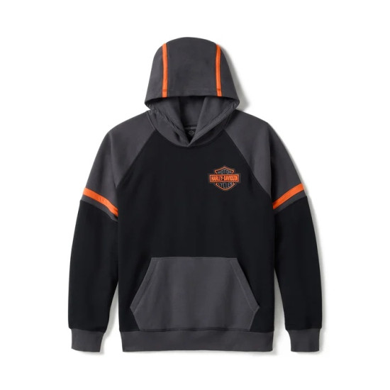 HOODIE-KNIT.BLACK/DARK GREY